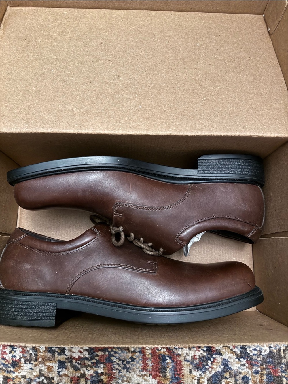 Brand New Men’s Rockport Leather Lace-Up Oxfords/Loafers in Brown